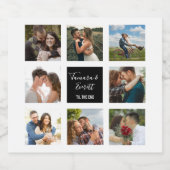 結婚の写真集の白黒ビールボトル ビールラベル (シングルラベル)