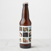 結婚の写真集の白黒ビールボトル ビールラベル (正面)