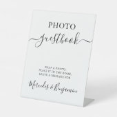 結婚の写真集モダン書 台座サイン (正面)