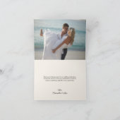 結婚の写真2写真ビーチをテーマ サンキューカード (内部)
