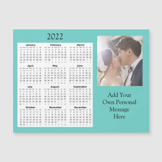 結婚の写真2022 Mini Calendar Magnetic Invitat マグネット招待状 (正面)