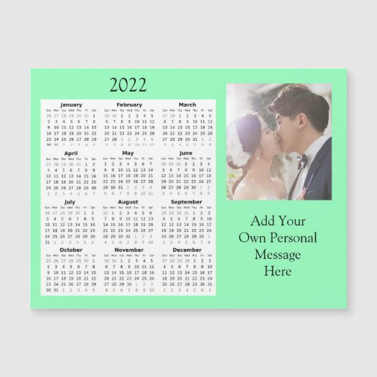 結婚の写真2022 Mini Calendar Magnetic Invitat マグネット招待状 (正面)