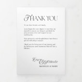 結婚の写真6枚のノスタルジックな書体 三つ折りカード (カバー)