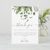 結婚の写真、グリーンハウス離れプラント結婚ズ サンキューカード (スタンド正面)