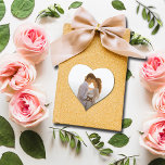 結婚の写真 ハートシール<br><div class="desc">あなたの写真と感謝！シックな白いレタリングでは、これらの小さなハートの形のシールは、封筒用シールとして使用するおもしろい、パーティーの好意などである。</div>