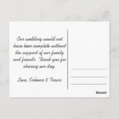 結婚の写真 ポストカード (裏面)