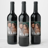 結婚の写真 ワインラベル (ボトル)