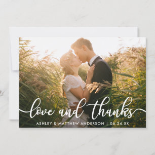 結婚の写真  愛と感謝してい サンキューカード