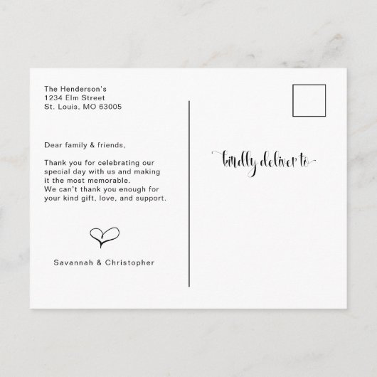 結婚の写真 案内ポストカード (裏面)