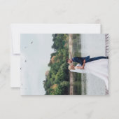 結婚の写真happy memories QRコードありがとう サンキューカード (裏面)