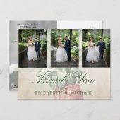 結婚の写真Pineapple Marbleさんエレガント ポストカード (正面/裏面)