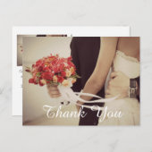 結婚の写真Thank You Noteはがき ポストカード (正面/裏面)