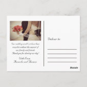結婚の写真Thank You Noteはがき ポストカード (裏面)