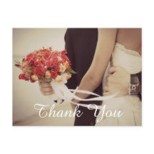 結婚の写真Thank You Noteはがき