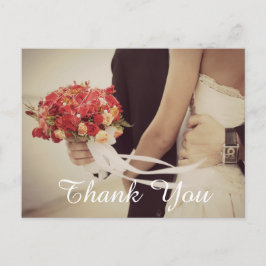 結婚の写真Thank You Noteはがき ポストカード