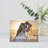 結婚の写真Thank You Note Card ポストカード (スタンド正面)