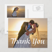 結婚の写真Thank You Note Card ポストカード (正面/裏面)