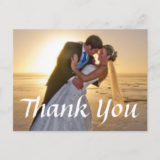 結婚の写真Thank You Note Card ポストカード (正面)