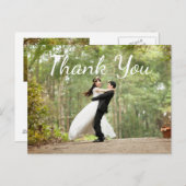 結婚の写真Thank You Note Card ポストカード (正面/裏面)