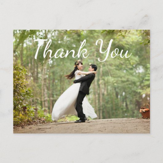 結婚の写真Thank You Note Card ポストカード (正面)