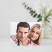 結婚の写真Thank You Note Card ポストカード (スタンド正面)
