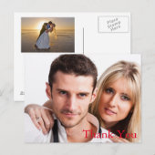 結婚の写真Thank You Note Card ポストカード (正面/裏面)