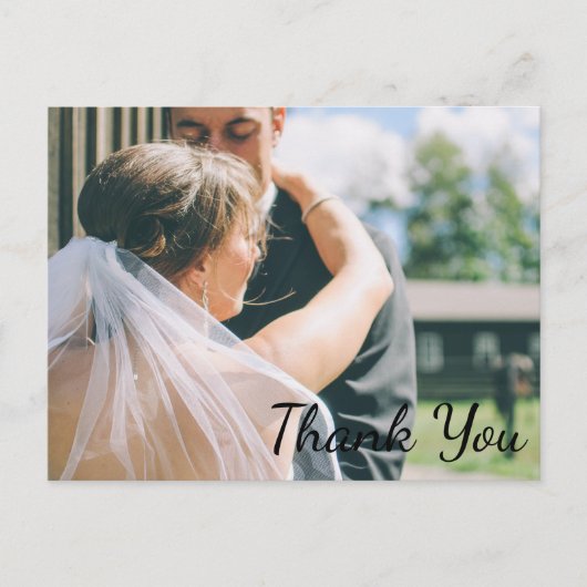 結婚の写真Thank You Note Card ポストカード (正面)