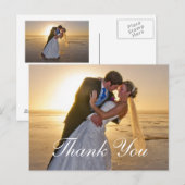 結婚の写真Thank You Note Card ポストカード (正面/裏面)