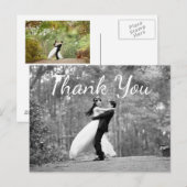 結婚の写真Thank You Note Card ポストカード (正面/裏面)