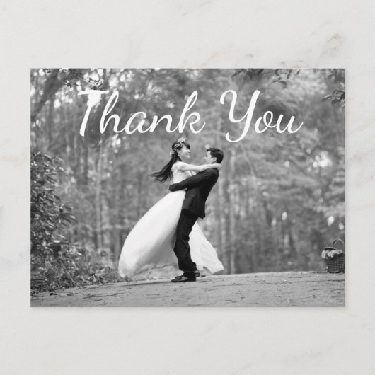 結婚の写真Thank You Note Card ポストカード (正面)