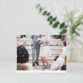 結婚の写真Thank You Note Cards |はがき ポストカード (スタンド正面)