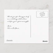 結婚の写真Thank You Note Cards |はがき ポストカード (裏面)