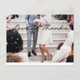 結婚の写真Thank You Note Cards |はがき ポストカード