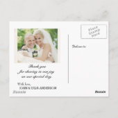 結婚の写真Thank You Note Cards |はがき ポストカード (裏面)