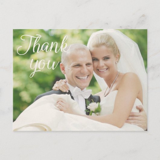 結婚の写真Thank You Note Cards |はがき ポストカード (正面)