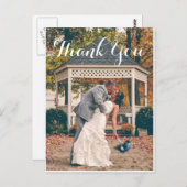 結婚の写真Thank You Note Cards |はがき ポストカード (正面/裏面)