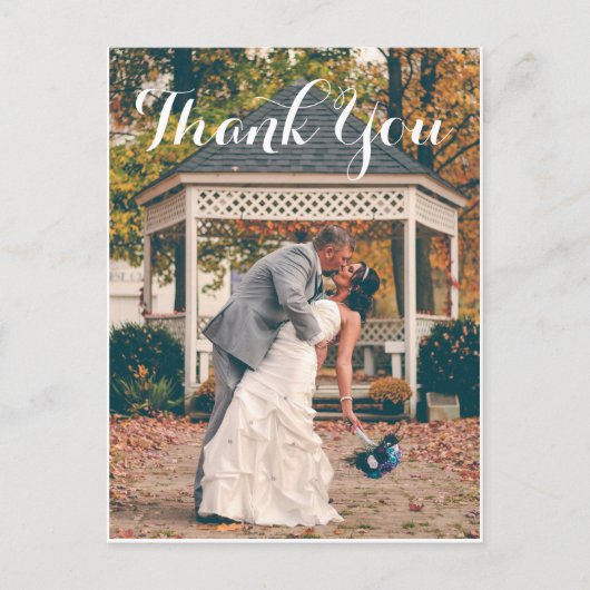 結婚の写真Thank You Note Cards |はがき ポストカード (正面)