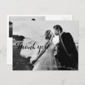 結婚の写真Thank You Note Cards |はがき ポストカード (正面/裏面)