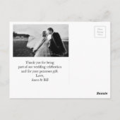 結婚の写真Thank You Note Cards |はがき ポストカード (裏面)