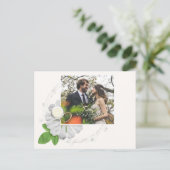 結婚の写真Thanks You Flower Collage ポストカード (スタンド正面)