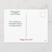 結婚の初めてのクリスマスの写真 シーズンポストカード (裏面)