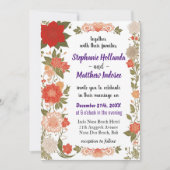 結婚の労働組合のタペストリーにおける朝顔 – 招待状 (正面)