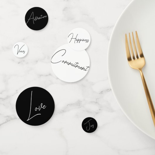 結婚の単語ことわざテーマロマンチックなテーブル紙吹雪 コンフェッティ (グループ)