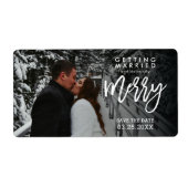 結婚の取得Save The Date結婚式招待状 ラベル (正面)