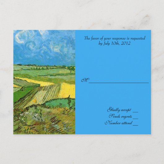 結婚の受諾カード インビテーションポストカード (正面)