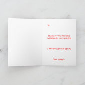 結婚の受諾 花嫁 & 花婿 サンキューカード (内部)