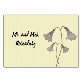 結婚の名刺水彩植物花 テーブルナンバー