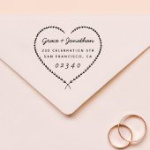 結婚の名前ハートリース差出人住所 ラバースタンプ