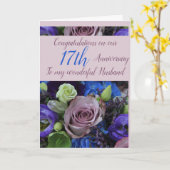 結婚の周年記念バラを完全にカスタマイズ カード (黄色い花)