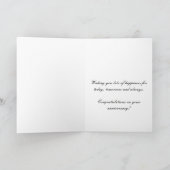 結婚の周年記念バラを完全にカスタマイズ カード (内部)